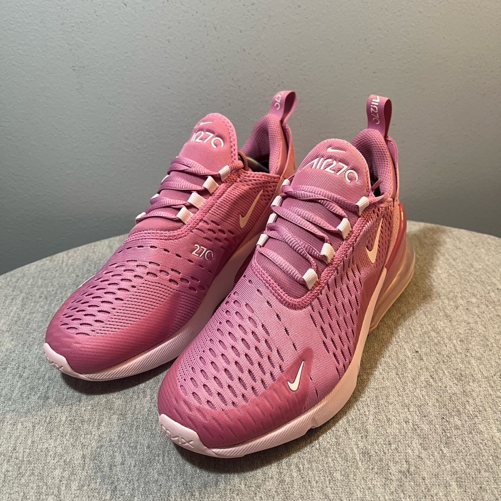 Nike Air Max 270 BG Flamingo Pink Pink Foam Size 6.5Y/ Women's Size 8 HQ1553-646 - Picture 9 of 11